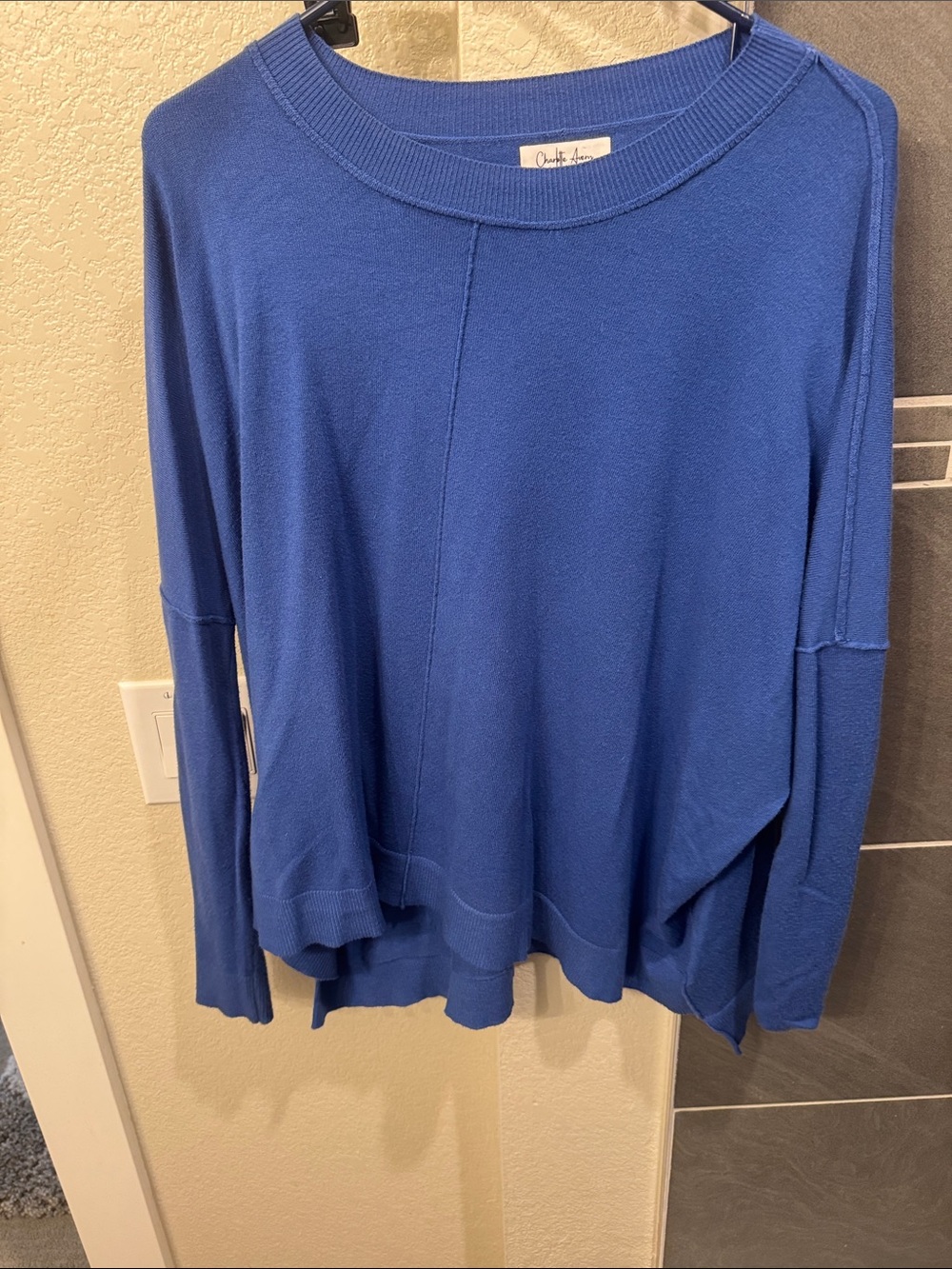 Charlotte Avery Royal Blue Lightweight Knit Sweatshirt